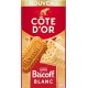 COTE D'OR Tablette de Chocolat Blanc Eclats de Biscuit Croustillant Biscoff 190g