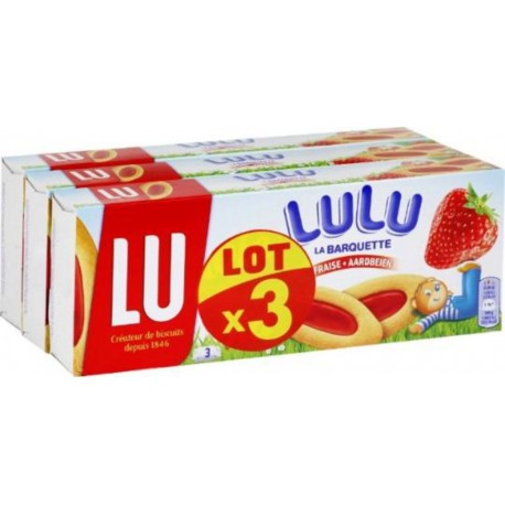 LU BARQUETTE FRAISE 3X120g 360g