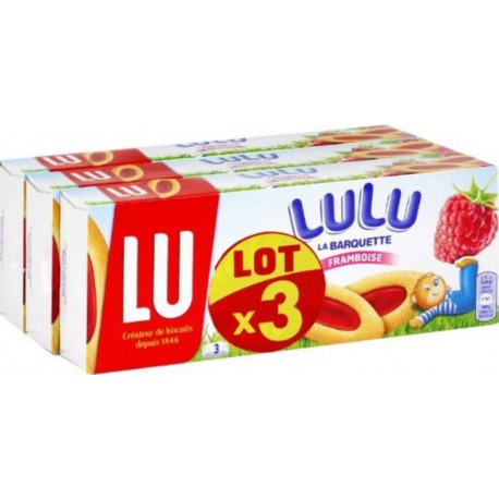 LU BARQUETTE FRAMBOISE 3X120g 360g