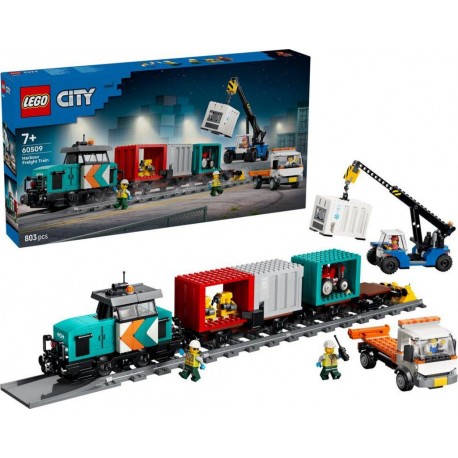 LEGO 60509® CITY LE TRAIN DE MARCHANDISES DU PORT AVEC GRUE ET CAMION