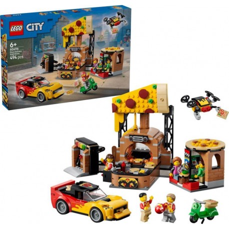 LEGO 60496® MY CITY LA PIZZERIA ET SES VEHICULES DE LIVRAISON