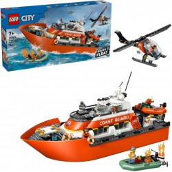 LEGO 60504®CITY LE BATEAU DE SAUVETAGE ET L’HELICOPTERE DES GARDE-COTES