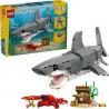LEGO 31381®CREATOR LE REDOUTABLE REQUIN ET LE COFFRE AU TRESOR