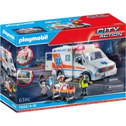 PLAYMOBIL 71232 AMBULANCE AVEC ENFANT BLESSE