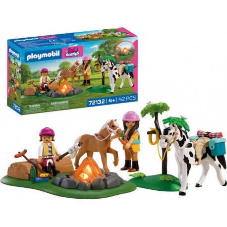 PLAYMOBIL 72132 BALADE A CHEVAL ET FEU DE CAMP