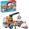 PLAYMOBIL 71750 CAMION GRUE, OUVRIER ET ACCESSOIRES