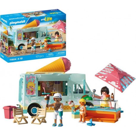 PLAYMOBIL 3 CAMION VENDEUR DE GLACES ET PERSONNAGES-71904
