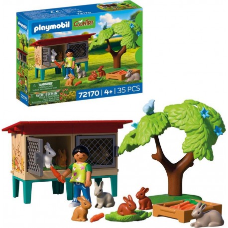 PLAYMOBIL 72170 CLAPIER A LAPINS ET ACCESSOIRES