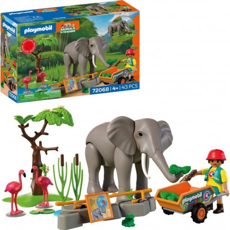 PLAYMOBIL 72068 ELEPHANTS ET SOIGNEUR ANIMALIER