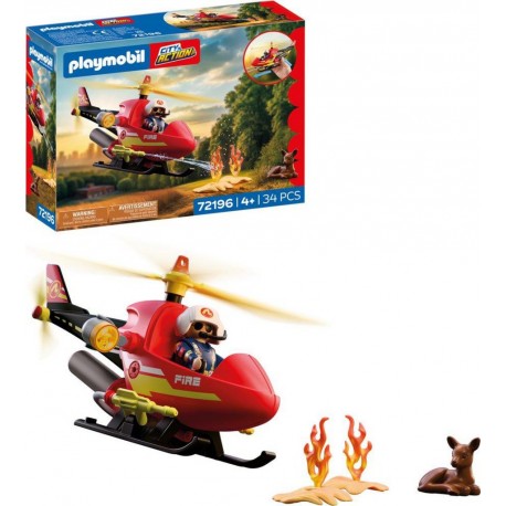 PLAYMOBIL 72196 HELICOPTERE DE POMPIERS