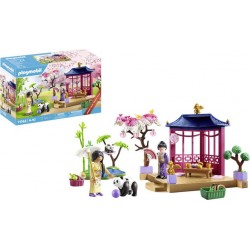 PLAYMOBIL 71762 JARDIN ASIATIQUE AVEC FAMILLE DE PANDAS