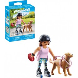 PLAYMOBIL 71739 JEUNE FILLE ROLLEUSE AVEC RETRIEVER