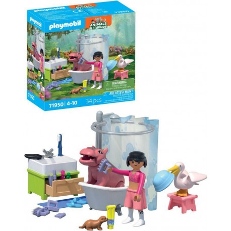 PLAYMOBIL 71950 L'HEURE DU BAIN DES ANIMAUX