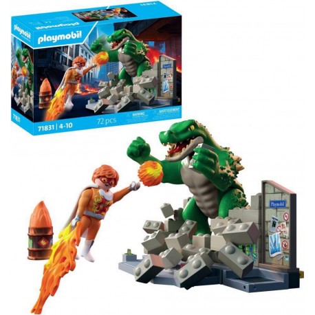 PLAYMOBIL 71831 LES SUPER-HEROS CONTRE LE LEZARD GEANT