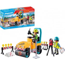 PLAYMOBIL 71751 OUVRIERS AVEC ROULEAU COMPRESSEUR