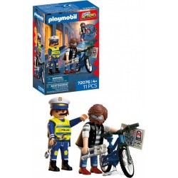 PLAYMOBIL 72076 POLICIER ET VOLEUR DE VELO