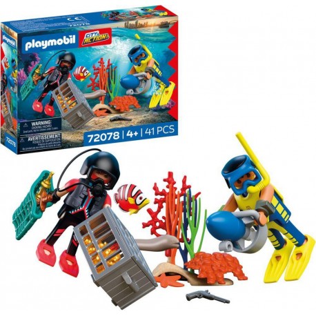 PLAYMOBIL 72078 POLICIERS PLONGEURS ET TRESOR