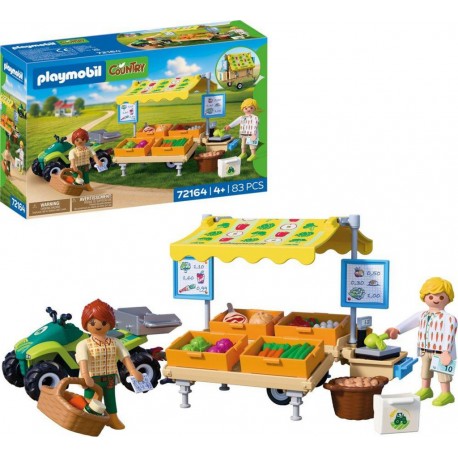 PLAYMOBIL 72164 STAND DE LEGUMES AU MARCHE ET QUAD