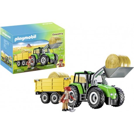 PLAYMOBIL 9317 TRACTEUR AVEC REMORQUE