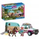 PLAYMOBIL 72129 VEHICULE AVEC REMORQUE A CHEVAUX