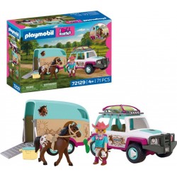 PLAYMOBIL 72129 VEHICULE AVEC REMORQUE A CHEVAUX