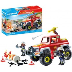 PLAYMOBIL 71824 VEHICULE DE POMPIERS AVEC BIDON ENFLAMME