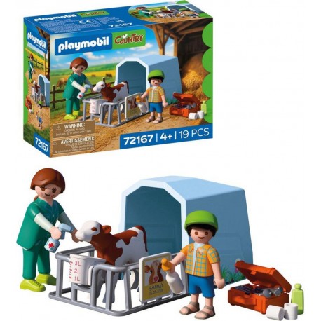 PLAYMOBIL 72167 VETERINAIRE ITINERANTE & PETIT VEAU
