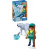PLAYMOBIL 72090 ZOO OURS POLAIRE ET GARDIEN DE ZOO