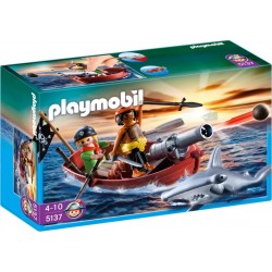 PLAYMOBIL 5137 Pirates Barque des pirates avec requin-marteau