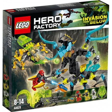 LEGO 44029 Hero Factory Queen Beast contre Furno, Evo et Stormer
